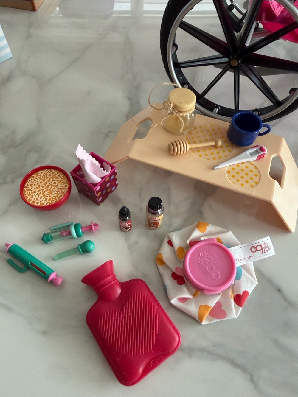 Doll Care Set - Sick Not feeling well  & Accessories